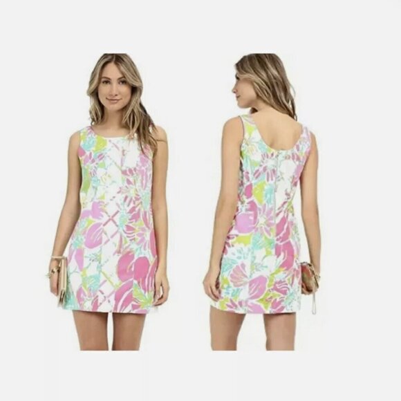 Lilly Pulitzer Cathy Sleeveless Shift in Don’t Give a Cluck Size 8 - Picture 2 of 8